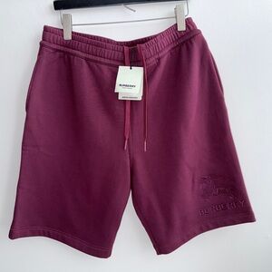 Burberry Men's ‘Taylor’ Burgundy Sweat Shorts Medium New with tags